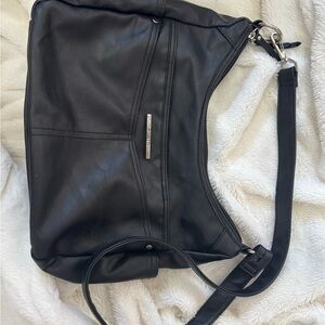 Black Leather Shoulder Bag